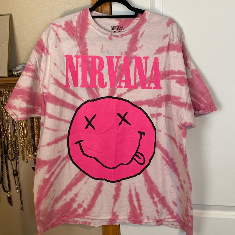 Nirvana Tie Dye Band Tee T-Shirt